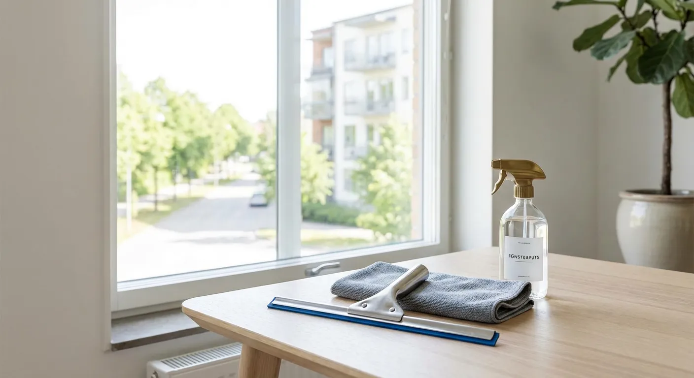 Professionell fönsterskrapa och tvättpäls för bästa fönstertvätt