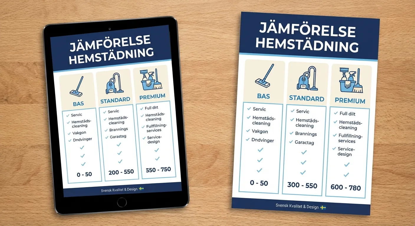 Prisjämförelse för hemstädning i Nynäshamn