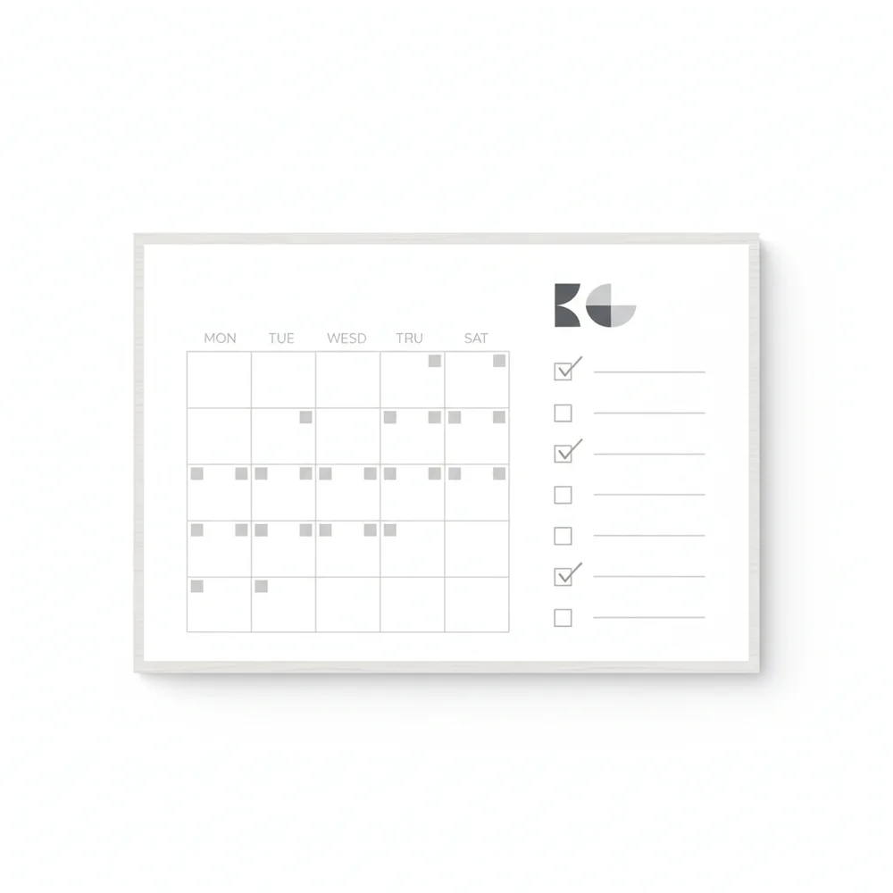 Kalender som visar optimal bokningsplanering för flyttstädning