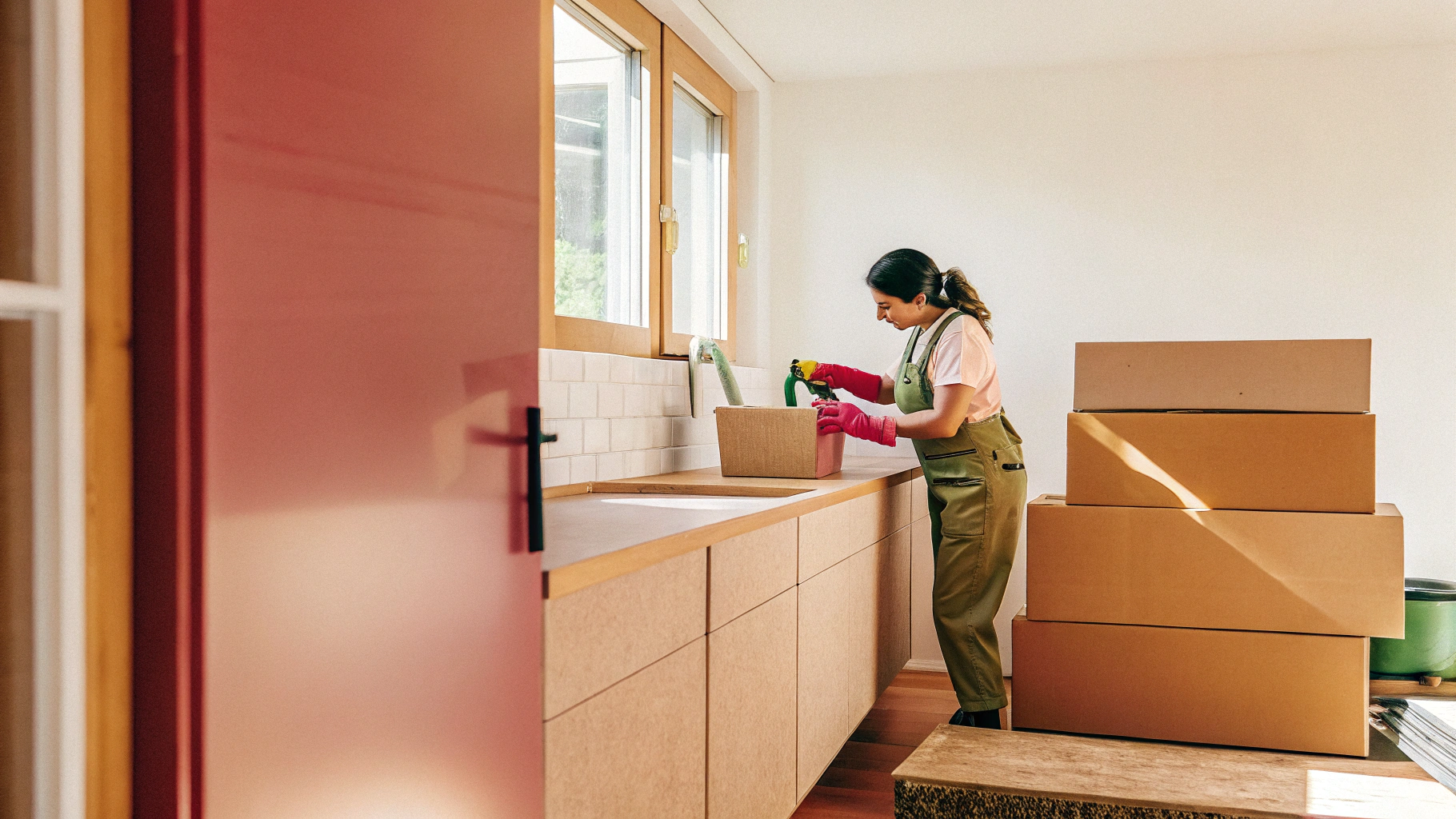 Professionell flyttstädning i Nynäshamn - städare packar och städar